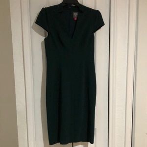 Vince Camuto dark green dress midi